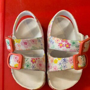Toddler Girl's Size 4 Pink Print Wonder Nation Sandals